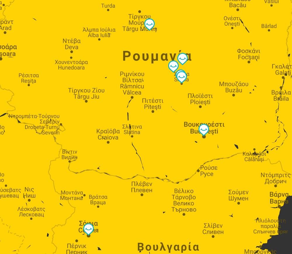 map romania