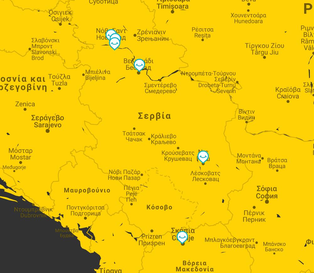 map serbia belgrade