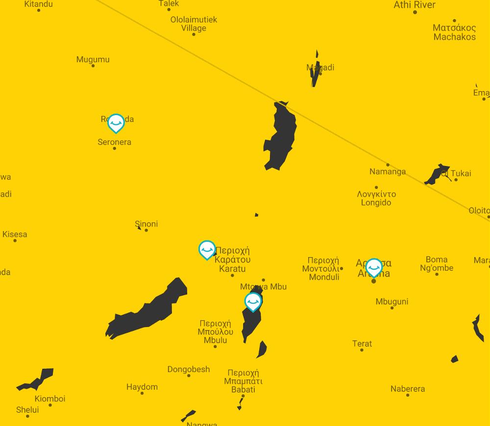 map tanzania safari