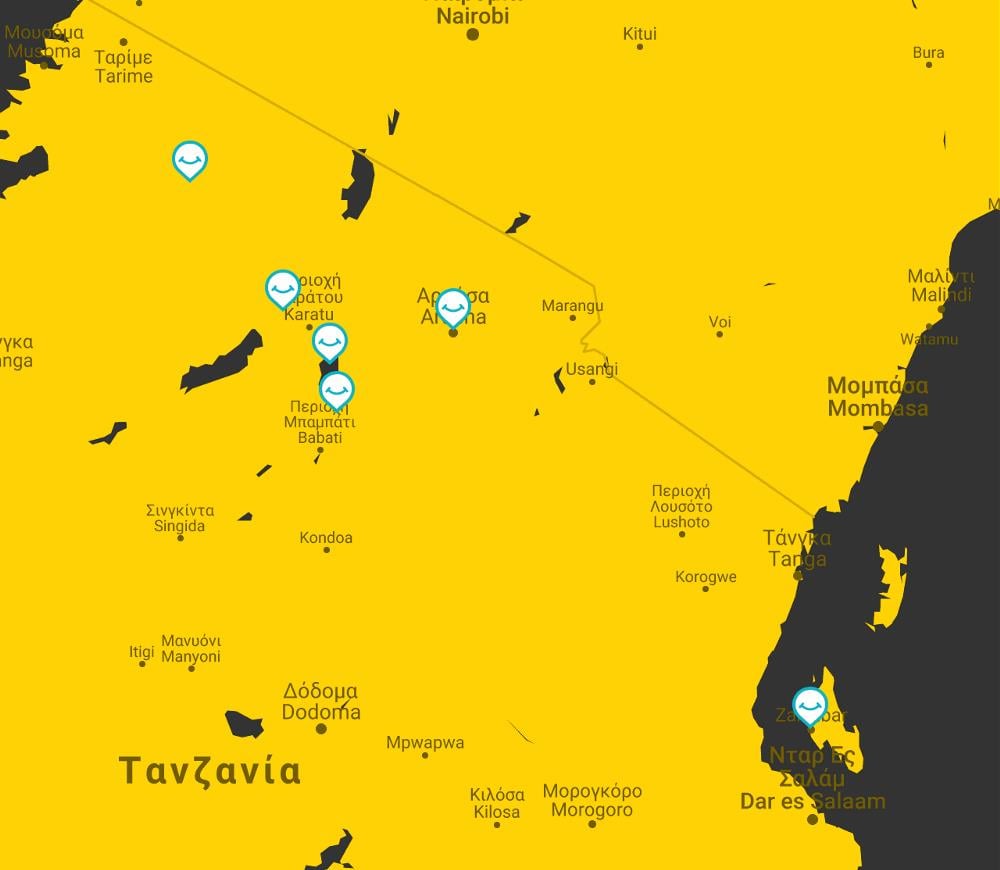 map tanzania zanzibar 